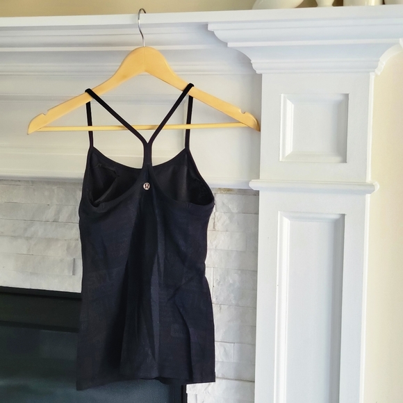 Lululemon Power Y Tank Top Black Manifesto Rare 4 - Picture 4 of 8
